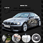 Bmw E46 Oto Araç Kapı Koruma Fitili 5metre Parlak Siyah Renk
