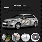 Citroen C4 Oto Araç Kapı Koruma Fitili 5metre Parlak Siyah Renk