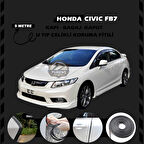 Honda Civic FB7 Oto Araç Kapı Koruma Fitili 5metre Parlak Siyah Renk
