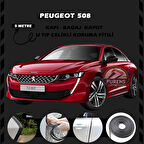 Peugeot 508 Oto Araç Kapı Koruma Fitili 5metre Parlak Siyah Renk
