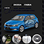 Skoda Fabia Oto Araç Kapı Koruma Fitili 5metre Parlak Siyah Renk