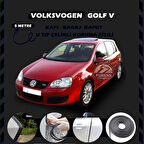Volksvogen Golf 5 Oto Araç Kapı Koruma Fitili 5metre Parlak Siyah Renk