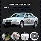 Volksvogen Bora Oto Araç Kapı Koruma Fitili 5metre Parlak Siyah Renk