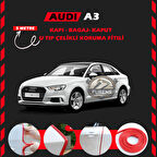 Audi A3 Oto Araç Kapı Koruma Fitili 5metre Parlak Kırmızı Renk