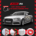 Audi A6  Oto Araç Kapı Koruma Fitili 5metre Parlak Kırmızı Renk