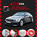 Bmw E46 Oto Araç Kapı Koruma Fitili 5metre Parlak Kırmızı Renk