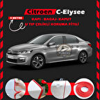 Citroen C-Elysee Oto Araç Kapı Koruma Fitili 5metre Parlak Kırmızı Renk