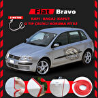 Fiat Bravo Oto Araç Kapı Koruma Fitili 5metre Parlak Kırmızı Renk