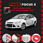 Ford Focus 3 Oto Araç Kapı Koruma Fitili 5metre Parlak Kırmızı Renk