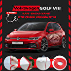 Volksvogen Golf 8 Oto Araç Kapı Koruma Fitili 5metre Parlak Kırmızı Renk