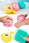 Duş Jeli Hazneli Silikon Fırça Kese Çok Amaçlı Vücut Temizleme Kesesi Banyo Lifi 1420