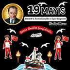 19 Mayıs Atatürk’ü Anma Gençlik ve Spor Bayramı Pano Süsü Figür Seti | Hazır Kesim Okul &amp; Sınıf Dekoru