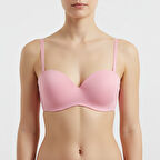 Kadın Straplez Micro Pembe Rengi Sütyen BB2002