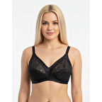 Kadın Minimizer Desteksiz Toparlayacı Balensiz Siyah Renk Sütyen BB2090