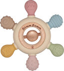 Boncuklu Silikon Bebek Diş Kaşıyıcı Hafif ve Rahat Kavranır