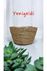 1 Adet Yuvarlak Hasır Saklama Sepeti Sapsız yen240039mb