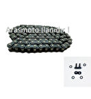 Motosiklet Teker Zinciri 428 / 128 Bakla Oringli Zincir Siyah Renk 428*128 L -Arasmoto