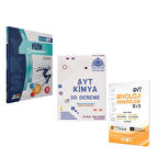 Hız Renk AYT Fizik Çöz Kazan Kimya ve Biyotik Biyoloji Deneme Seti 3 Kitap