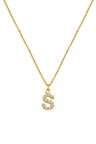 Kadın Taşlı S Harfi Kolye | undefined