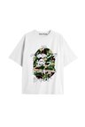 UNİSEX Bay Bape Desenli Beyaz Yazlık T-shirt
