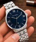 Pierre Cardin Damat Ve Takım Elbiseye Özel 2 Yıl Garantili Çelik Kordon Erkek Kol Saati VS.BLKT.1075