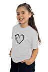 Kalp Baskılı Kız Çocuk Tişört | %100 Pamuk, Şık ve Rahat