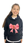 Kurdele Baskılı Kız Sweatshirt – Rahat ve Şık Tasarım