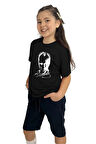 Atatürk Baskılı kız Çocuk Tişört ve Şort Takımı | %100 Pamuk, Şık ve Rahat