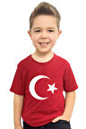 Ay Yıldız Baskılı Çocuk Tişörtü | %100 Pamuk, Şık ve Rahat Tasarım