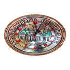 Bakır Duvar Saati Kişiye özel İl Hatırası Bakır Duvar Saati Özel El İşlemesi Bakır Duvar Saati Safir Saat