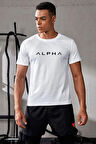 Unisex Alpha Baskılı Tasarım Tshirt