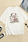 Unisex Bear Bear Baskılı Tasarım Tshirt
