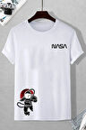 Unisex Nasa Baskılı Tshirt