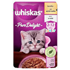 Whiskas Pouch Pure Delight Jöle İçinde Tavuklu Yavru Kedi Konservesi 12 Adet 85 Gr 
