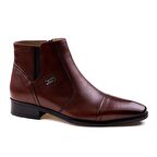 Fosco Kahverengi Hakiki Deri Erkek Klasik 4 Mevsim Bot