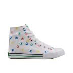 Benetton Beyaz Uzun Logolu Kadın Keten Spor Ayakkabı BN 30185