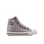 Benetton Gri Unisex Çocuk Boğazlı Keten Spor BN 30686