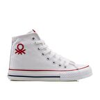 Benetton Beyaz Uzun Keten Erkek Sneaker