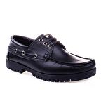 M2S Siyah Hakiki Deri Erkek Tımberland Tarzı Kışlık Ayakkabı