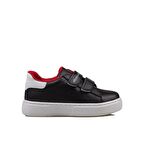 Trend Adımlar Siyah Erkek Çocuk Mevsimlik Cırtlı Sneaker