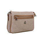 Benetton Bej Eskitme Monogram Kadın Çapraz Çanta BNT 1276