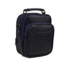 Slayka Lacivert Küçük Boy Deri Erkek El Çantası