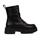 Pierre Cardin Siyah Kauçuk Taban Kadın Postal Bot