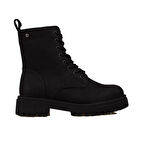 Muya Siyah Kadın Hakiki Nubuk Deri Casual Postal Bot