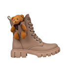 Trend Adımlar Krem Cute Bear Kız Çocuk Postal Bot