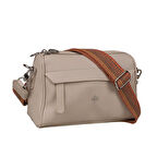 Jacquline Krem Bendis Deri Kadın Çapraz Çanta