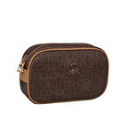 Benetton Kahverengi Kadın Monogram Eskitme Mini Çapraz Çanta BNT 1537