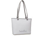 Benetton Beyaz Kadın Nano Büyük Boy Kol Çantası BNT 1583