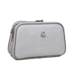 Benetton Beyaz Kadın Monogram Eskitme Çapraz Çanta BNT 1277