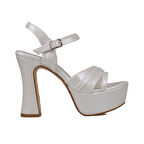 Trend Adımlar Sedef Kadın Platform Kalın Topuk Abiye Ayakkabı